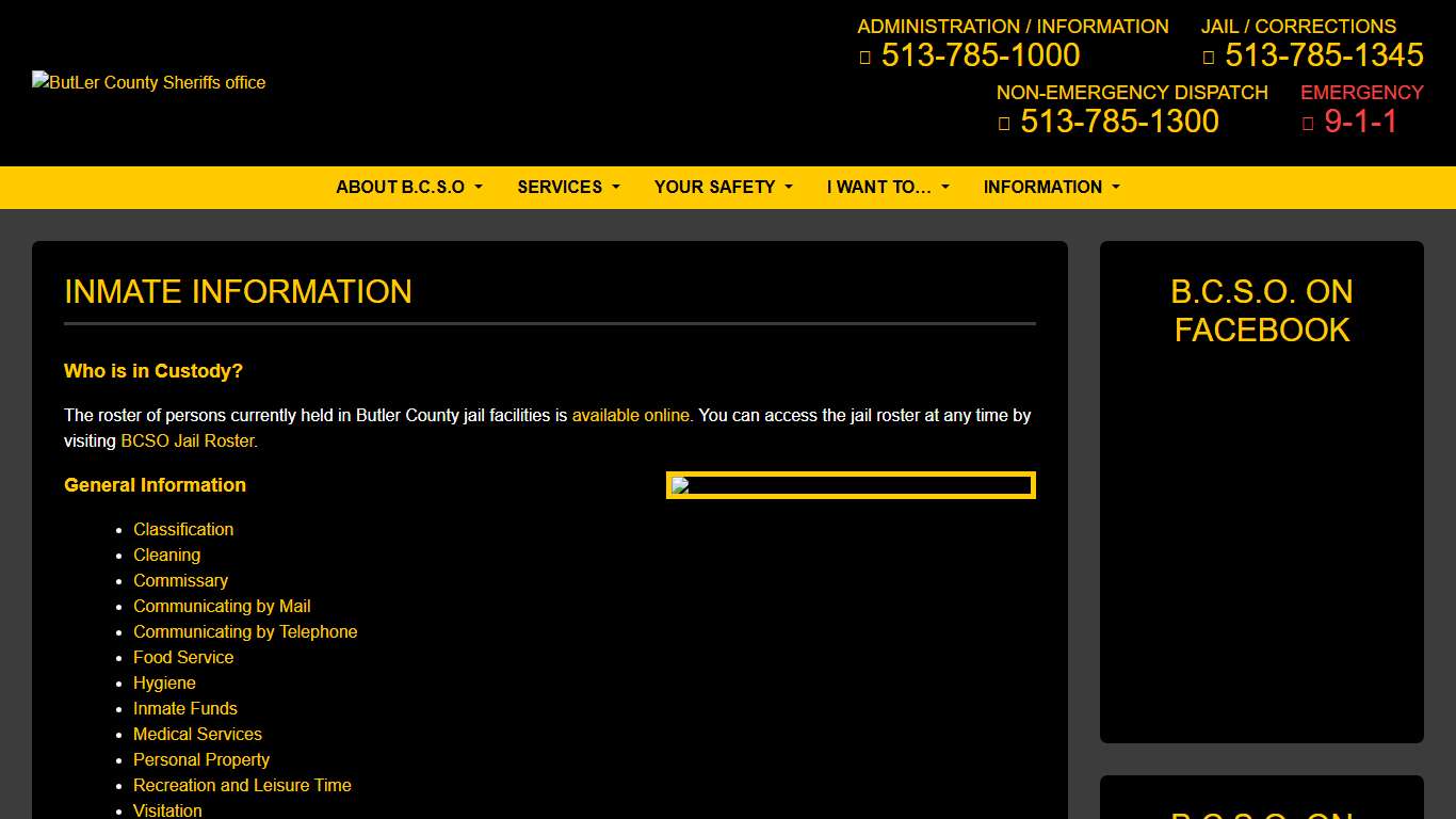 Look Up Inmate Butler County Sheriff’s Office